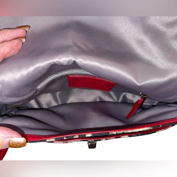 Coach - red and leopard crossbody bag- like new - Picture 8 of 12